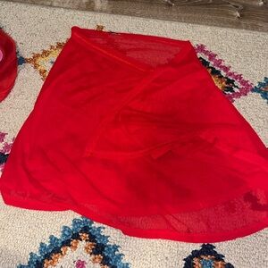 shein red sarong